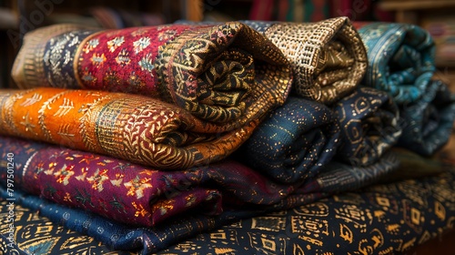 Marvel at the intricate patterns of a Moroccan-inspired jacquard, where geometric motifs intertwine in a mesmerizing display of artistry. Each design is a celebration of culture and tradition.