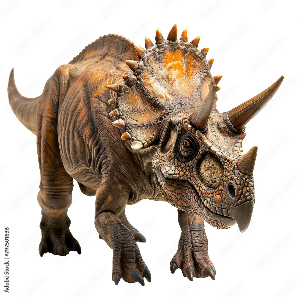 Fototapeta premium triceratops dinosaur isolated on transparent background
