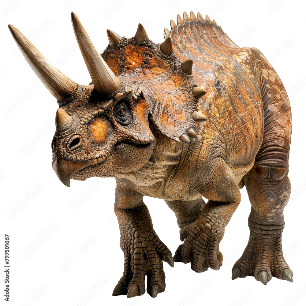 Fototapeta premium triceratops dinosaur isolated on transparent background