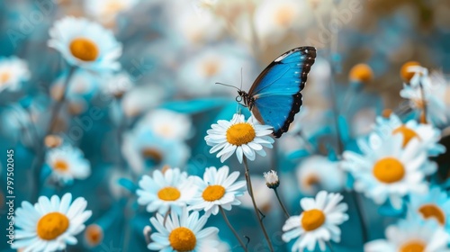 Spring butterfly garden floral beauty blossom blue summer field wild nature meadow teal