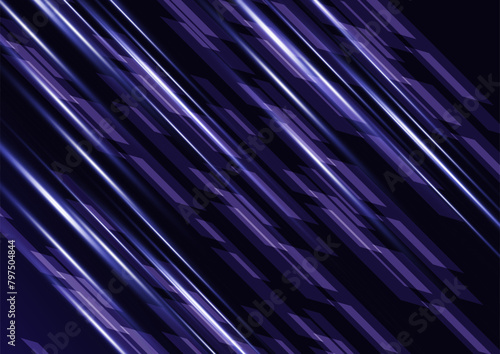 ダークな紫のスピードライン背景