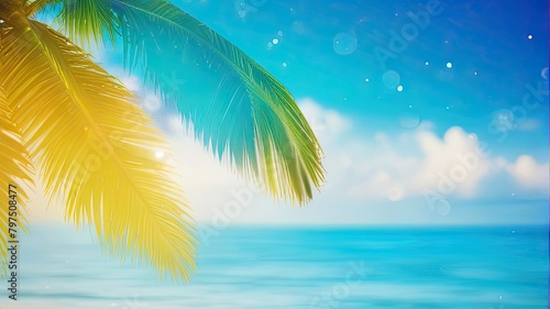 palm trees on the beach © alvian