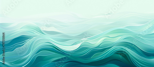 Abstract blue aqua water line wave texture background