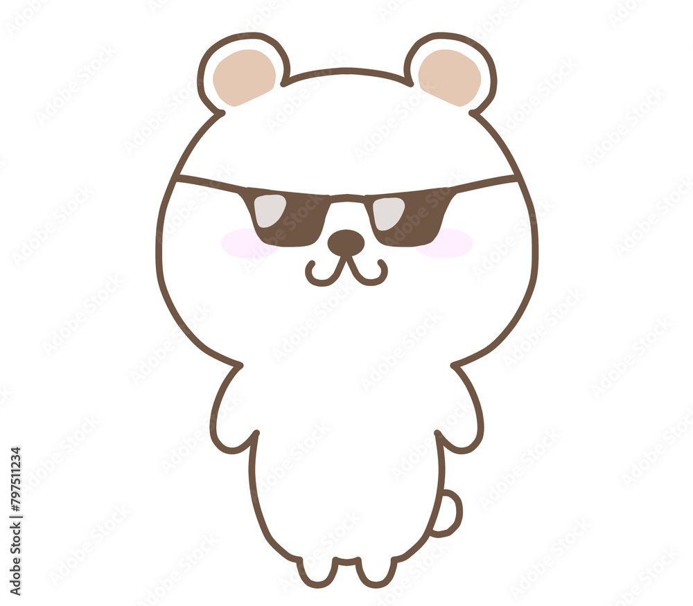 サングラスをかけたしろくま サングラスをかけたしろくま
