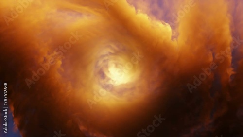 3d Animation of a large Martian dust devil