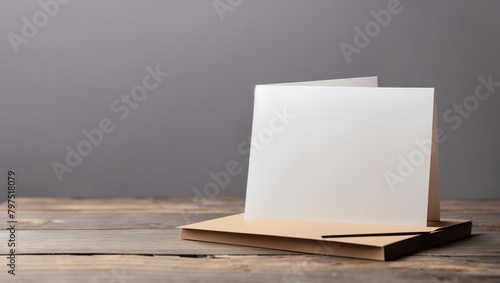 A blank sheet of white paper sits on a wooden table. © Hammad