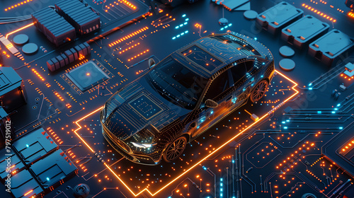 Wallpaper Mural  a chip designed for automotive applications, featuring ruggedized construction, temperature tolerance, and embedded security features for autonomous driving and vehicle connectivity. Torontodigital.ca