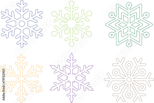 Snowflake Coasters Digital Vector File for Laser Cutter. Christmas Coasters