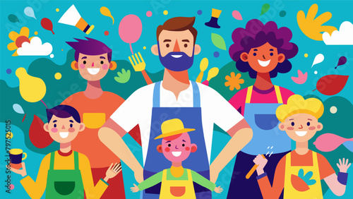 Colorful palettes and paintsplattered aprons fill the workshop as men of all ages and backgrounds come together to create and connect through.
