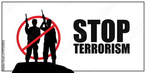 Vector illustration of Anti Terrorism Day social media feed template