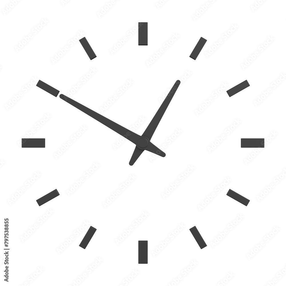 Clock on white background. Isolated 3D illustration Clock on white background. Isolated 3D illustration