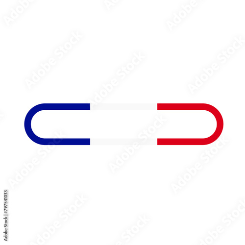 Flag of France tricolor ring icon rounded rectangle loop shape vector french olymic 2024 svg blue white and red png