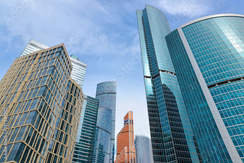 Skyscrapers of Moscow International Business Center with Mercury Tower