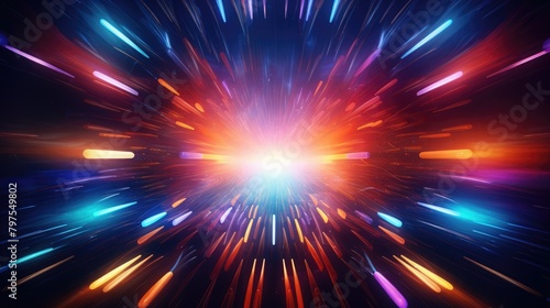 A picture abstract and pulsating artwork inspired by the visuals of an intense and psychedelic light show, AI Generative
