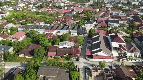 Aerial view of Pekanbaru city. indonesia city. 
Aerial view of city in southeast asia