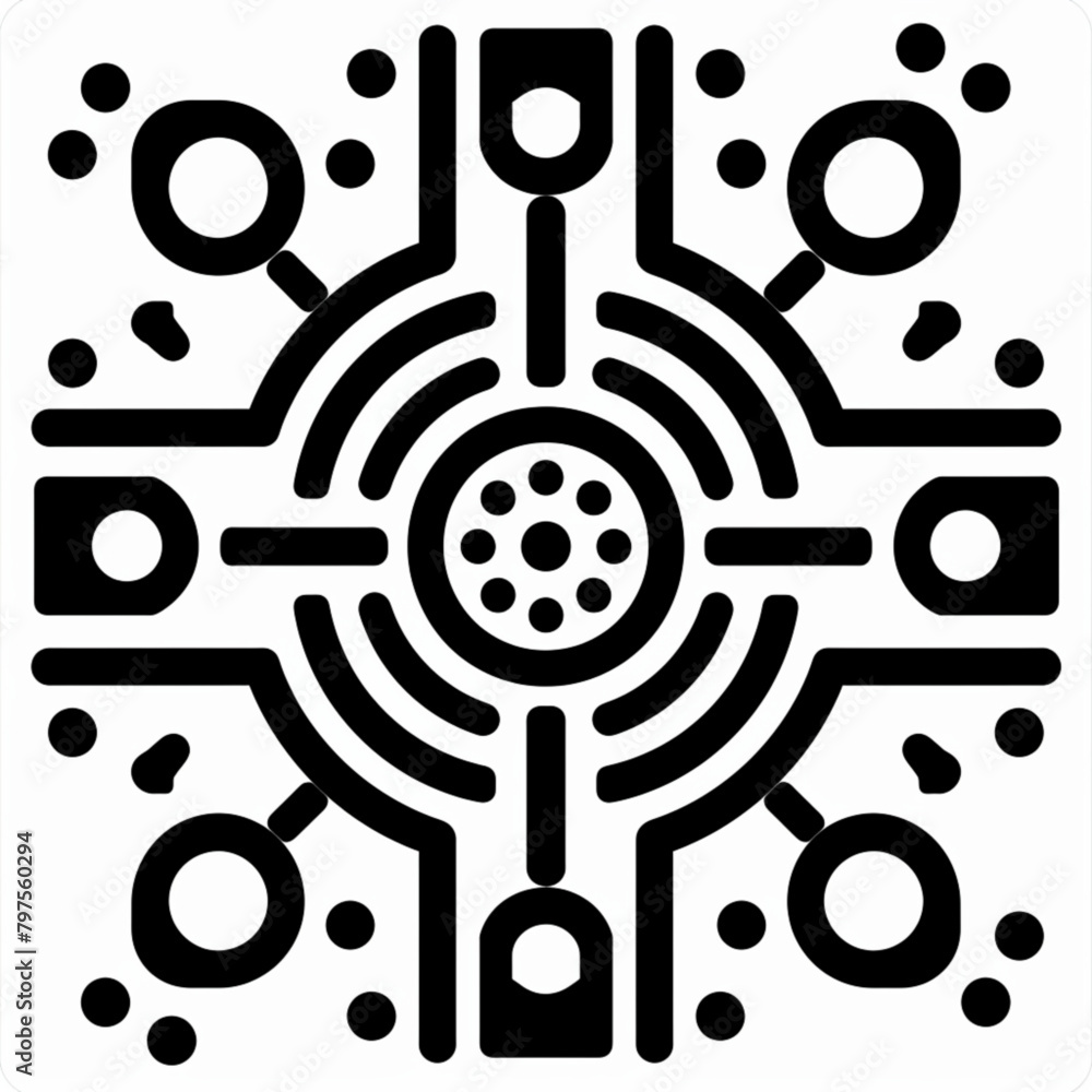 Obraz premium Artificial intelligence, AI icon