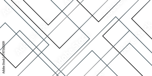 Abstract gray lines on white background with luxury shapes architecture plan. Modern pattern elegant gray line template background. Seamless line on square background. 