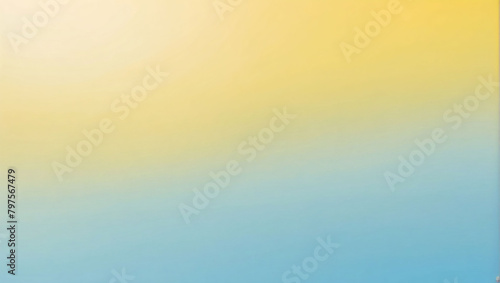 Gradient background in soft shades of lemon yellow and baby blue. photo