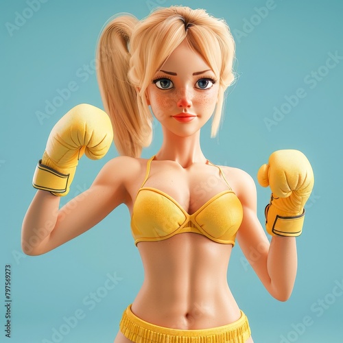 Cartoon character of a fema...