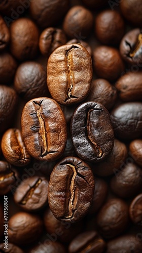 warm roasted coffee beans b...