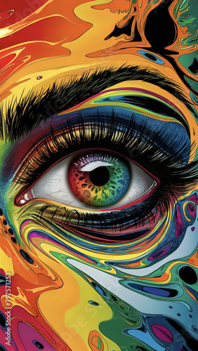 close up of a eye