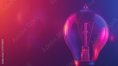 A vibrant idea word shining brightly within a bulb against a dark backdrop 