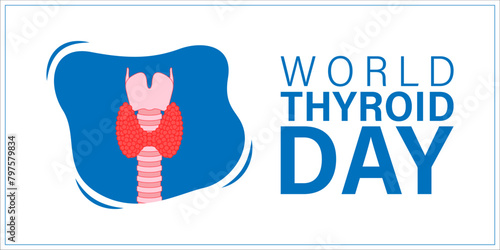 Vector illustration of World Thyroid Day social media feed template