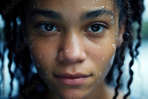 a close up of a woman's face © Balaraw
