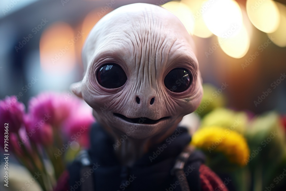 a close up of a alien a close up of a alien