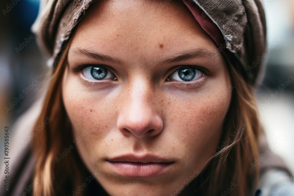 a close up of a woman a close up of a woman