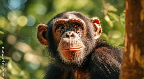 a close up of a monkey photo