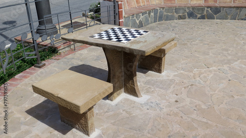 Granite Chess Table