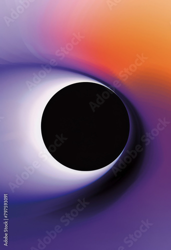 Vivid Gradient Sphere with Abstract Background