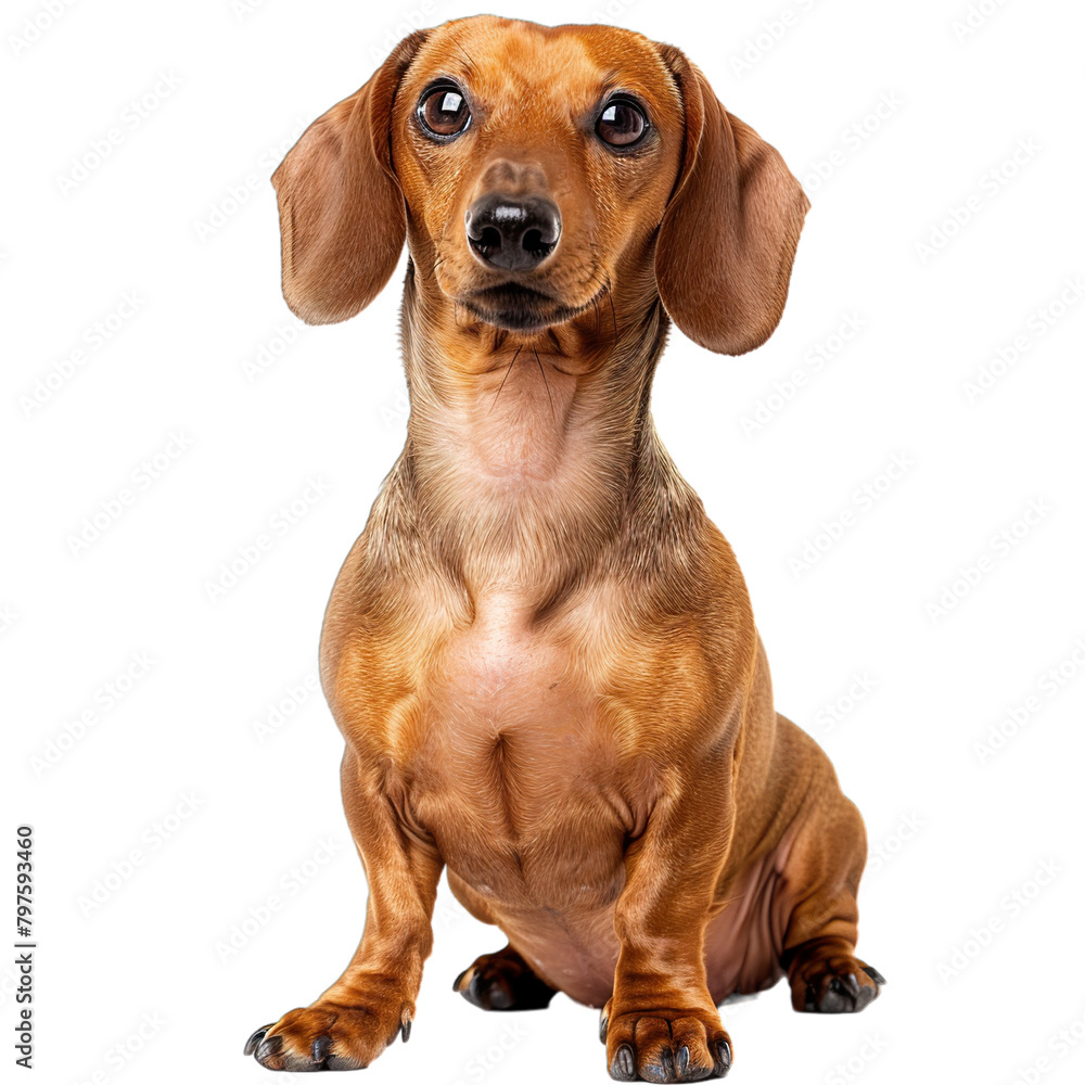 dachshund isolated on white
