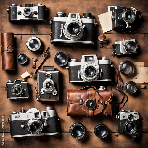 Vintage Camera Treasures: A Nostalgic Celebration of Photography's Timeless Legacy on World Photography Day photo