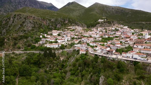 Aerial Views of Dhermi Old Town: Exploring Mediterranean Charm on Albania's Southern Coast