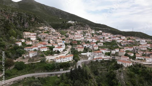 Drone Footage: Discovering the Picturesque Dhermi Old Town and its Stone Houses on Albania's Southern Coast