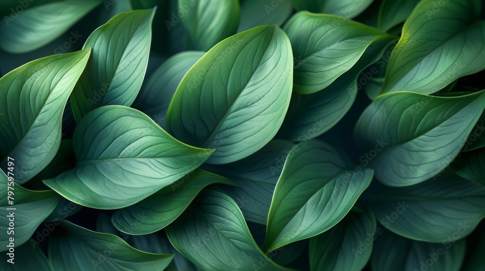 Abstract background with interlocking geometric stripes resembling lush green foliage in a harmonious eco-inspired composition. Abstract background with interlocking geometric stripes resembling lush green foliage in a harmonious eco-inspired composition.