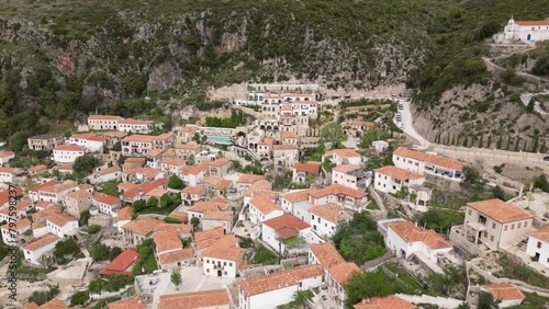 Aerial Views of Dhermi Old Town: Exploring Mediterranean Charm on Albania's Southern Coast