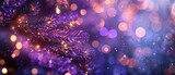 Abstract holiday purple bokeh background