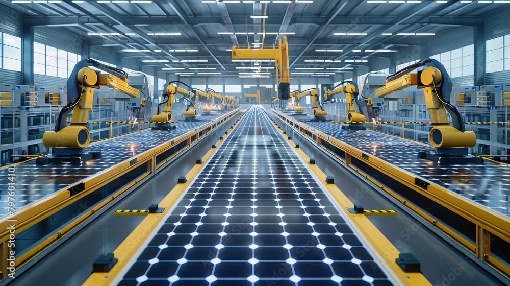 Solar panel mass production system
