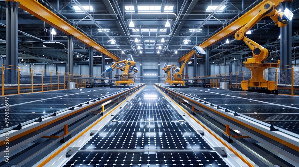 Solar panel mass production system Solar panel mass production system