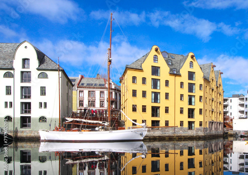 Ålesund, important fishing port on the Norwegian Sea - Norway	 photo