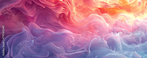 Soft gradients transition gracefully in abstract backgrounds.