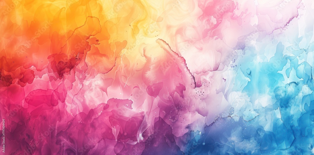 Vibrant watercolor wash background with bold colors and confident strokes.
