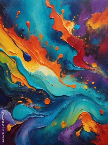 Vibrant oil texture on canvas.