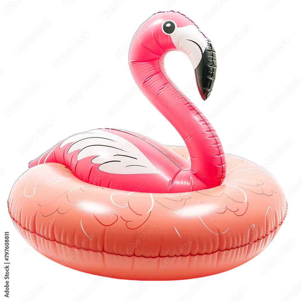 Fototapeta premium pink flamingo isolated on white
