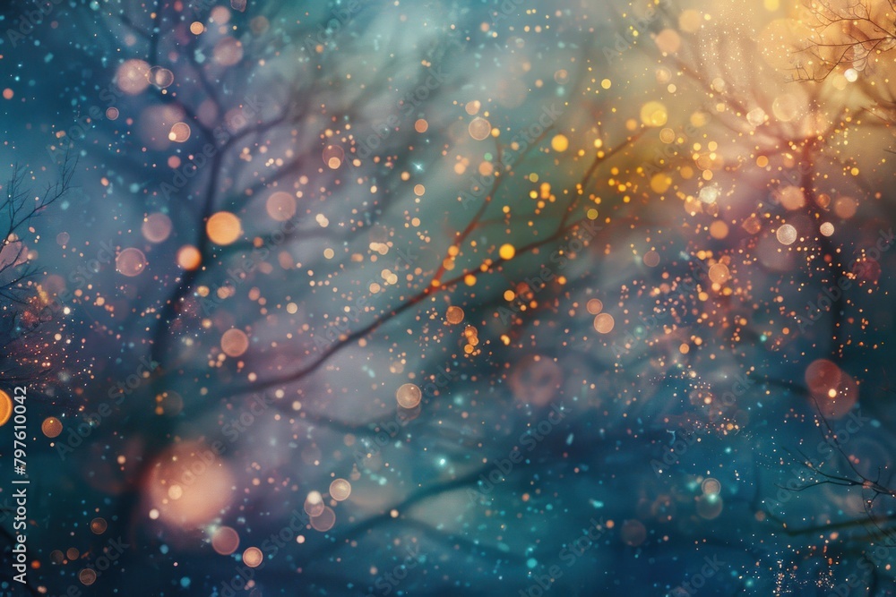 Captivating abstract background with swirling nebulae and celestial phenomena
