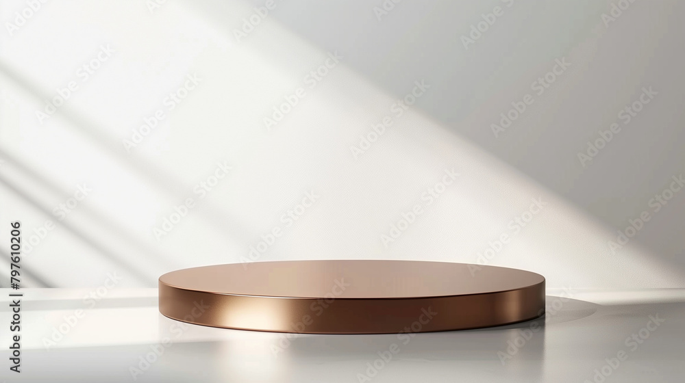 Copper Podium on White Background Copper Podium on White Background