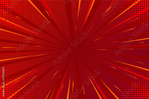 RED COMIC ZOOM BACKGROUND VECTOR FREE